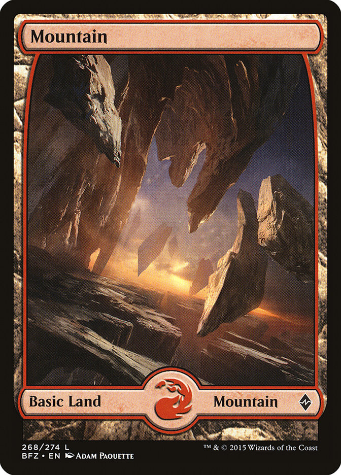 Mountain (268) (Full Art) [Battle for Zendikar] | Gear Gaming Bentonville