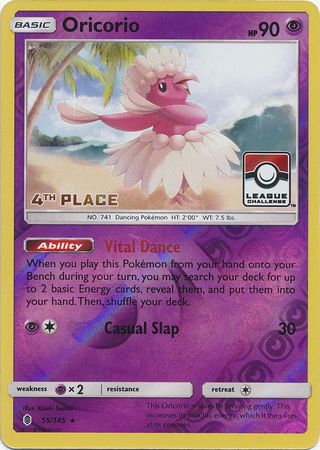 Oricorio (55/145) (League Promo 4th Place) [Sun & Moon: Guardians Rising] | Gear Gaming Bentonville