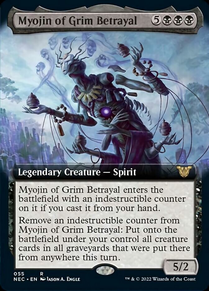 Myojin of Grim Betrayal (Extended Art) [Kamigawa: Neon Dynasty Commander] | Gear Gaming Bentonville