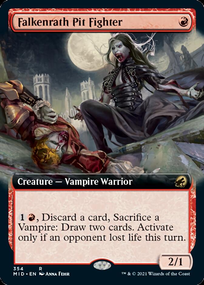 Falkenrath Pit Fighter (Extended Art) [Innistrad: Midnight Hunt] | Gear Gaming Bentonville