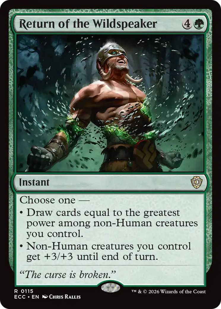Return of the Wildspeaker [Lorwyn Eclipsed Commander] | Gear Gaming Bentonville