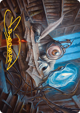 Unblinking Observer Art Card (Gold-Stamped Signature) [Innistrad: Midnight Hunt Art Series] | Gear Gaming Bentonville
