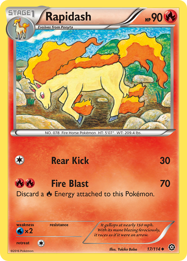Rapidash (17/114) [XY: Steam Siege] | Gear Gaming Bentonville