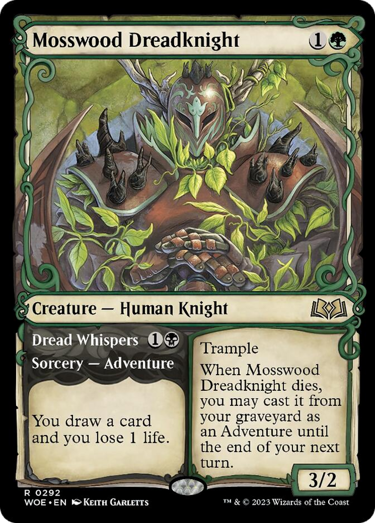 Mosswood Dreadknight // Dread Whispers (Showcase) [Wilds of Eldraine] | Gear Gaming Bentonville