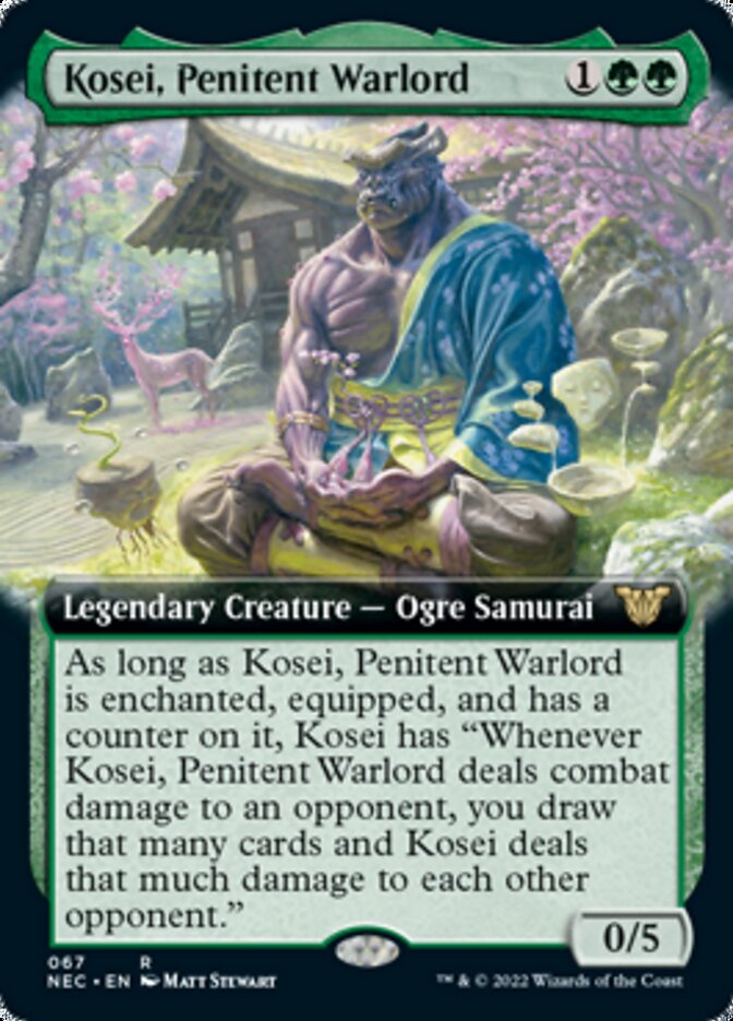 Kosei, Penitent Warlord (Extended Art) [Kamigawa: Neon Dynasty Commander] | Gear Gaming Bentonville