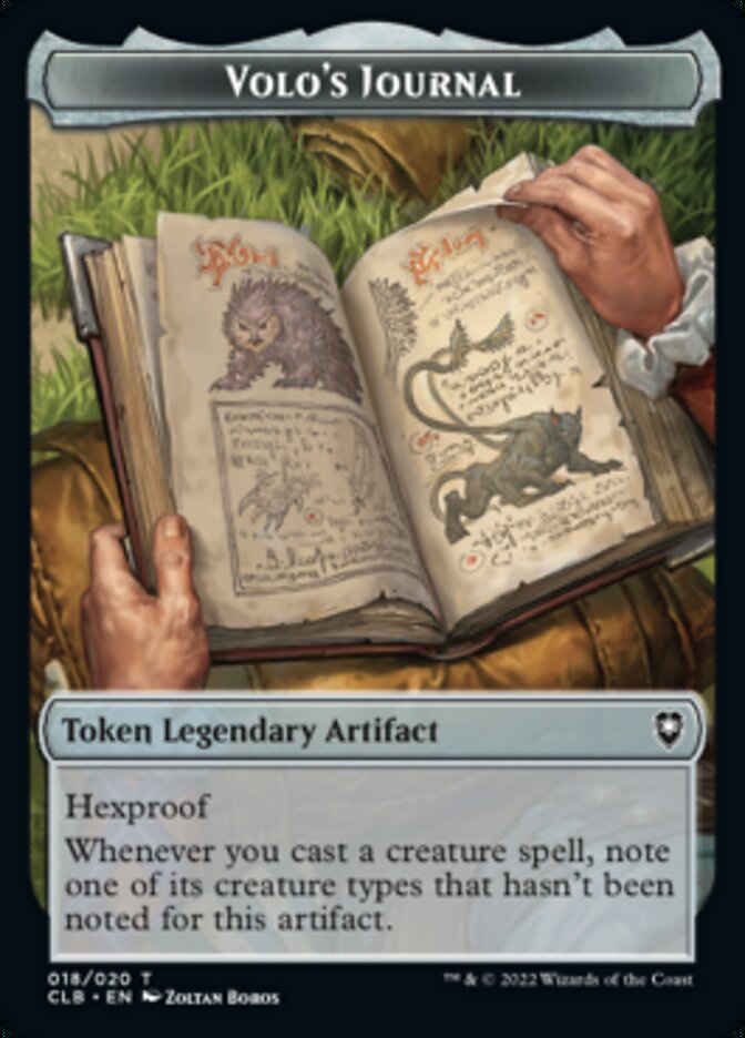 Treasure // Volo's Journal Double-Sided Token [Commander Legends: Battle for Baldur's Gate Tokens] | Gear Gaming Bentonville
