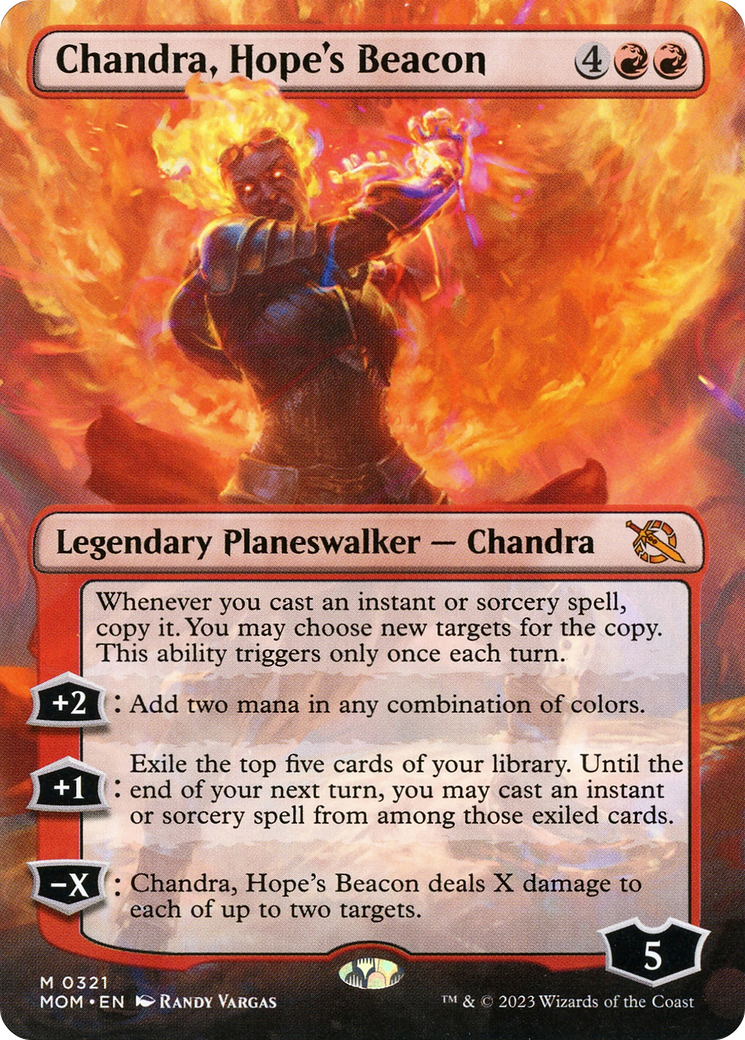 Chandra, Hope's Beacon (Borderless Alternate Art) [March of the Machine] | Gear Gaming Bentonville