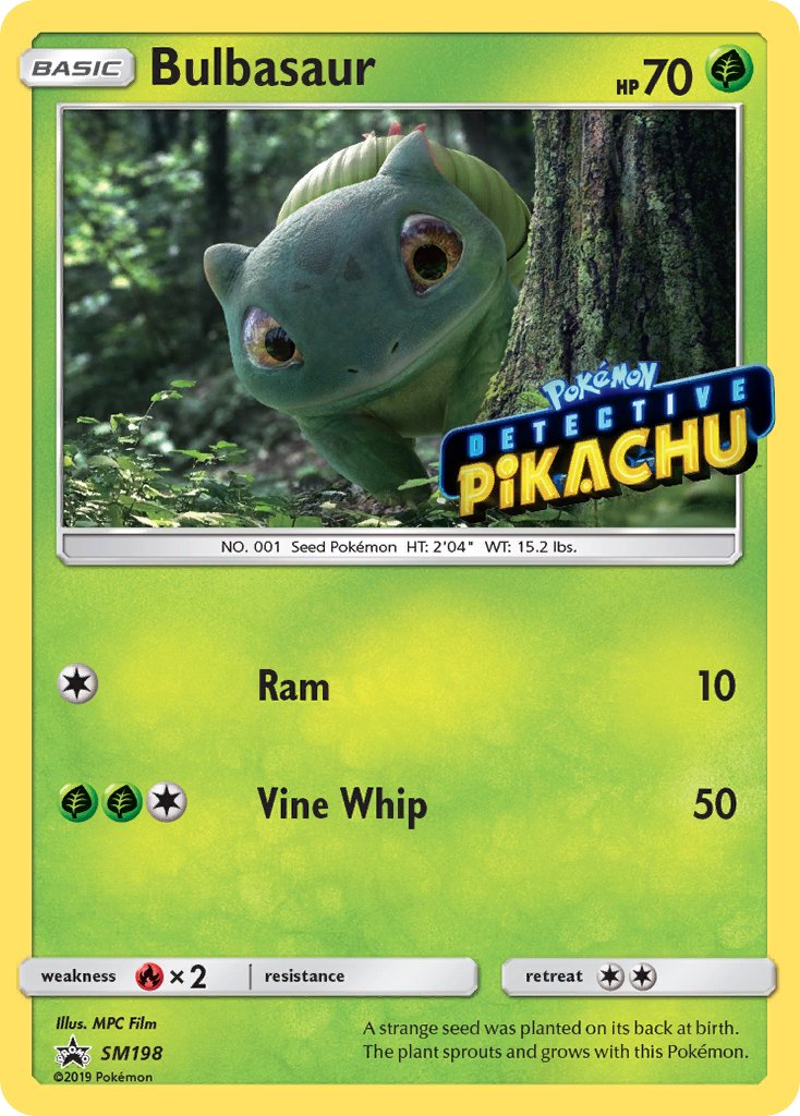 Bulbasaur (SM198) (Detective Pikachu Stamped) [Sun & Moon: Black Star Promos] | Gear Gaming Bentonville