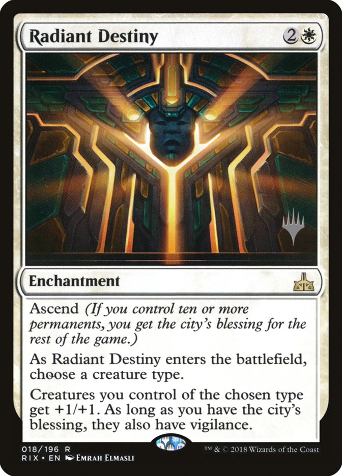 Radiant Destiny (Promo Pack) [Rivals of Ixalan Promos] | Gear Gaming Bentonville