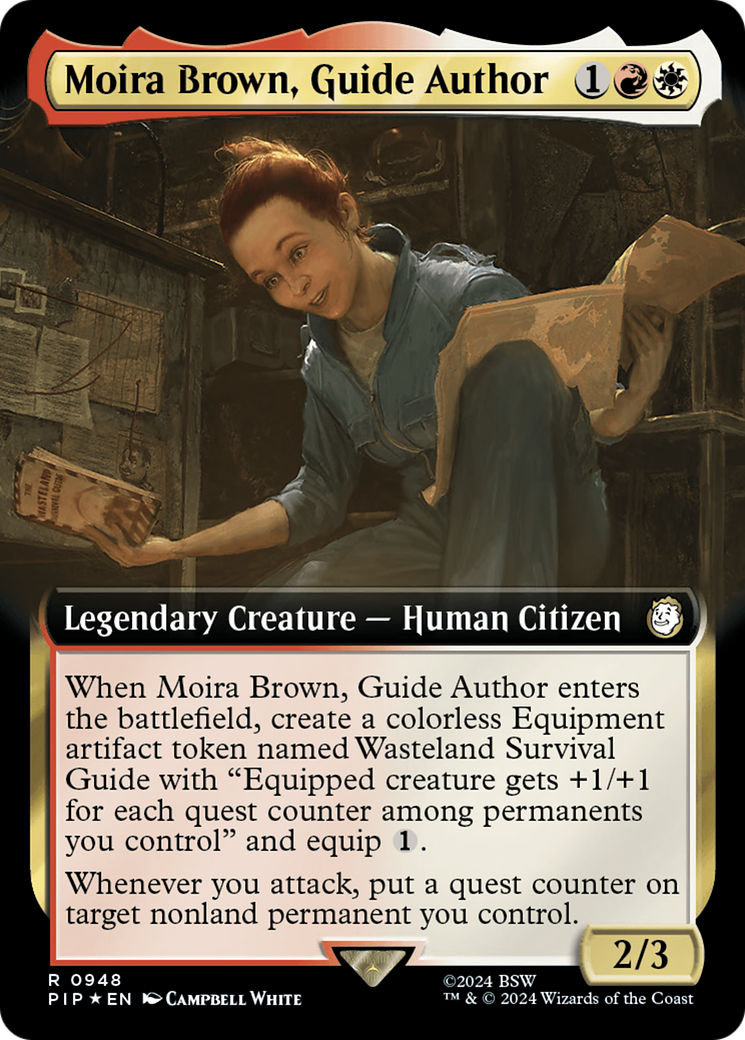 Moira Brown, Guide Author (Extended Art) (Surge Foil) [Fallout] | Gear Gaming Bentonville