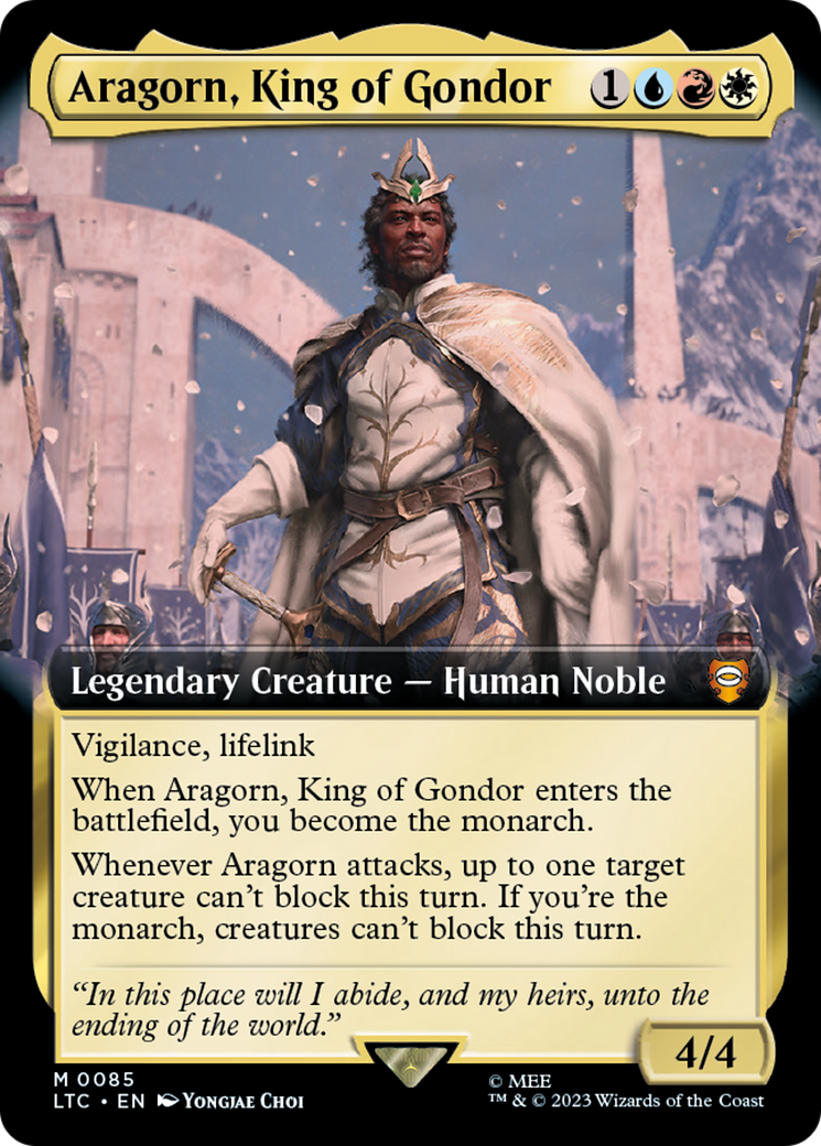 Aragorn, King of Gondor (Extended Art) [The Lord of the Rings: Tales of Middle-Earth Commander] | Gear Gaming Bentonville