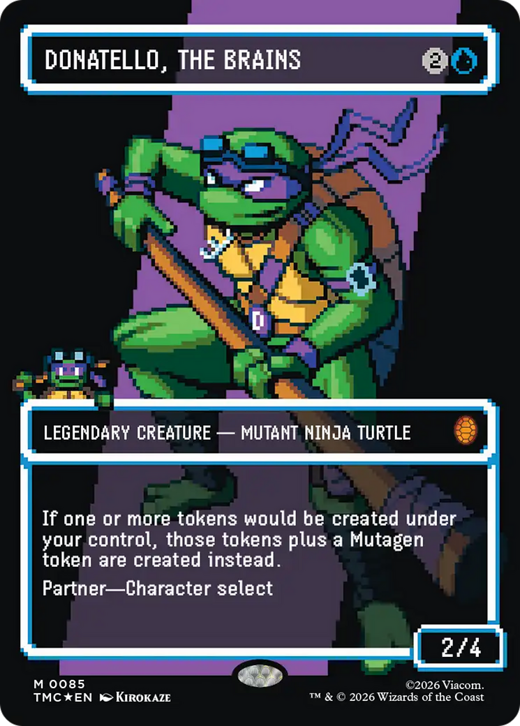 Donatello, the Brains (0085) (Borderless) (Surge Foil) [Teenage Mutant Ninja Turtles Commander] | Gear Gaming Bentonville