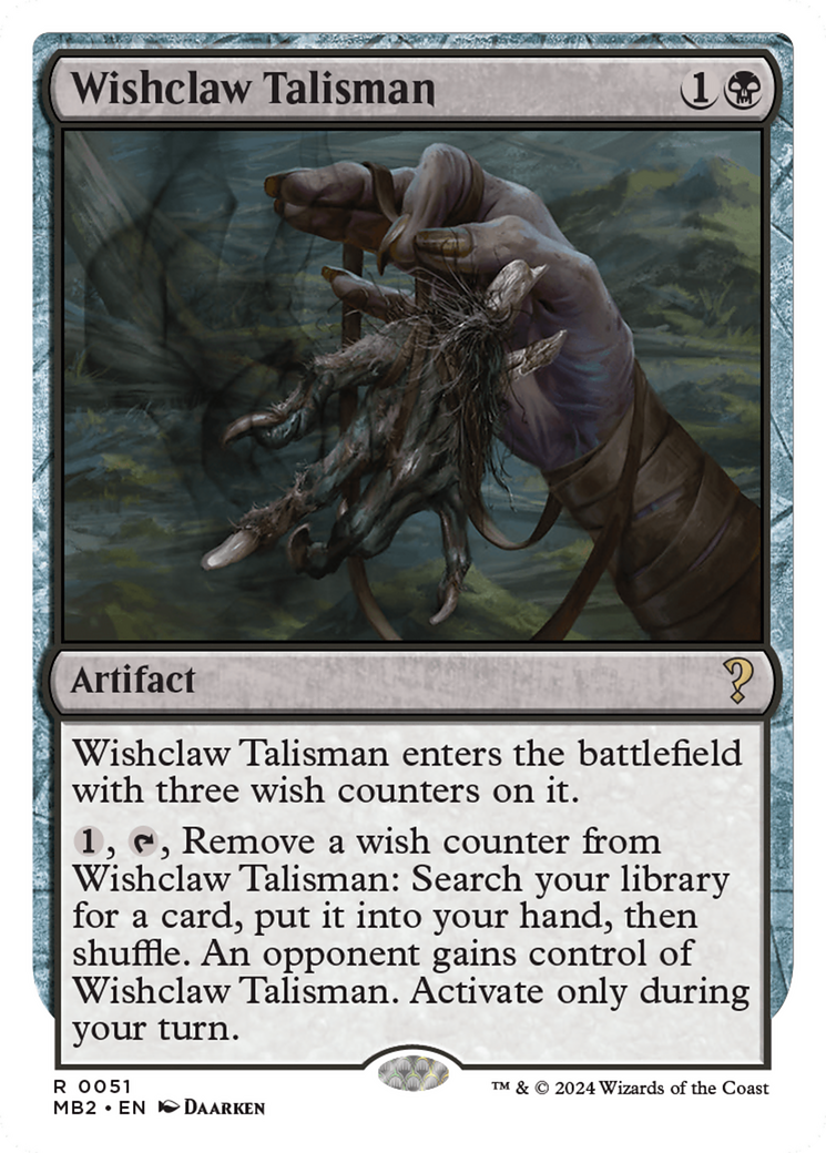 Wishclaw Talisman (White Border) [Mystery Booster 2] | Gear Gaming Bentonville