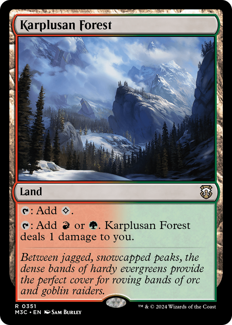 Karplusan Forest (Ripple Foil) [Modern Horizons 3 Commander] | Gear Gaming Bentonville