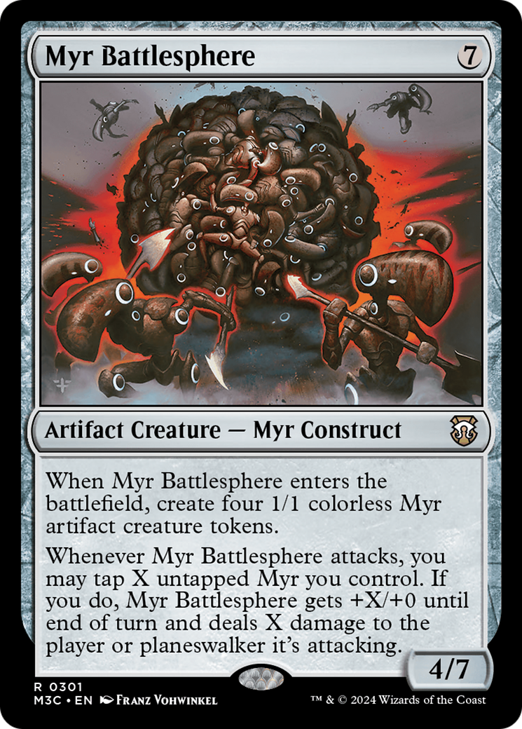 Myr Battlesphere (Ripple Foil) [Modern Horizons 3 Commander] | Gear Gaming Bentonville