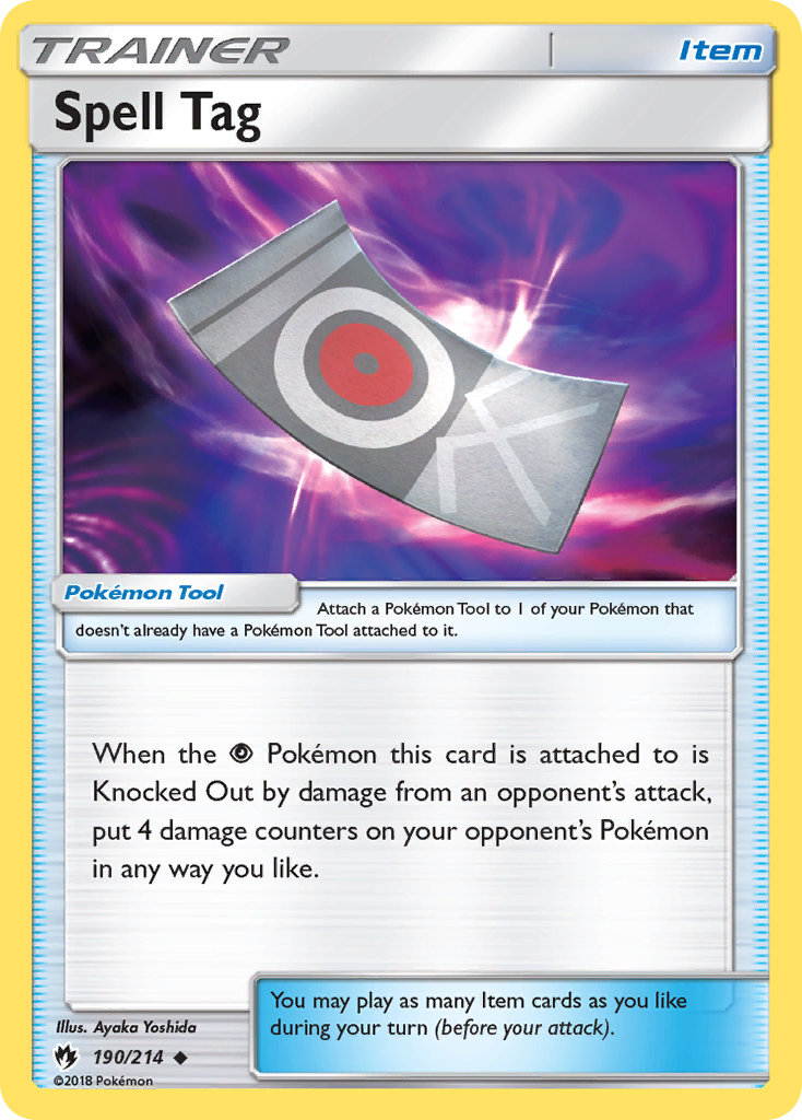 Spell Tag (190/214) [Sun & Moon: Lost Thunder] | Gear Gaming Bentonville