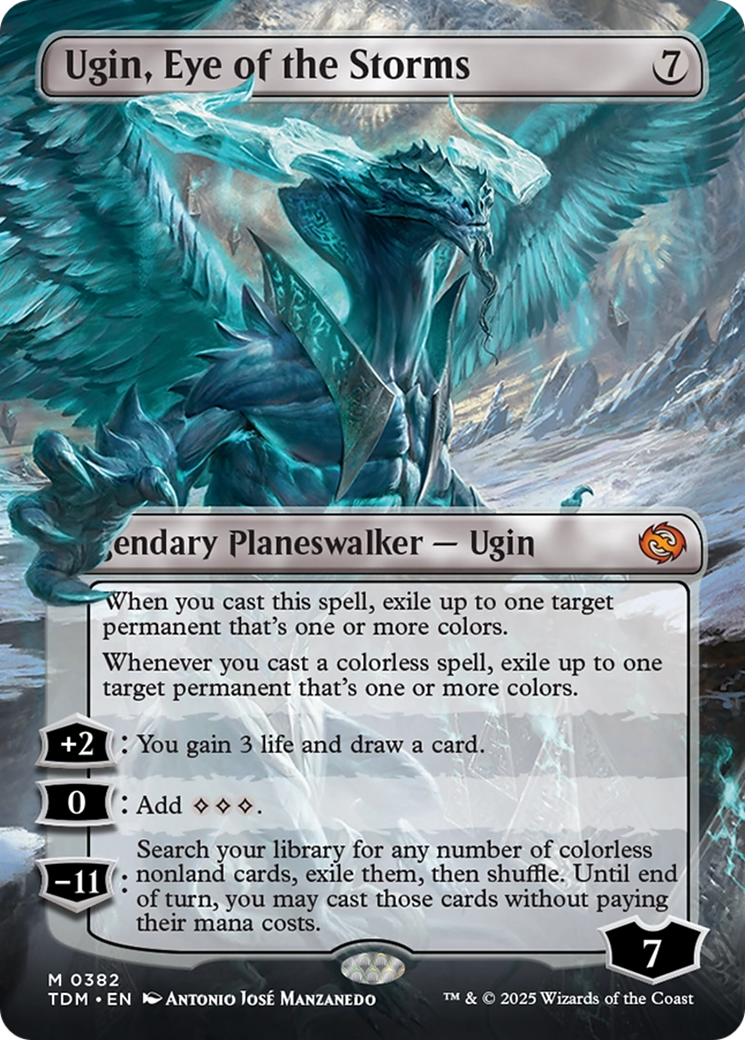 Ugin, Eye of the Storms (Borderless) [Tarkir: Dragonstorm] | Gear Gaming Bentonville