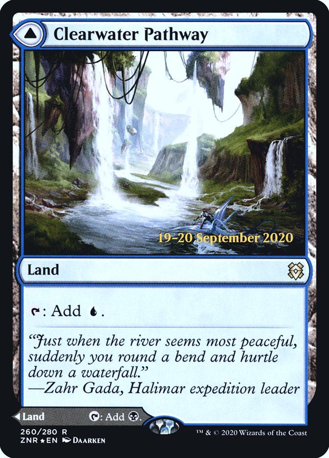 Clearwater Pathway // Murkwater Pathway [Zendikar Rising Prerelease Promos] | Gear Gaming Bentonville