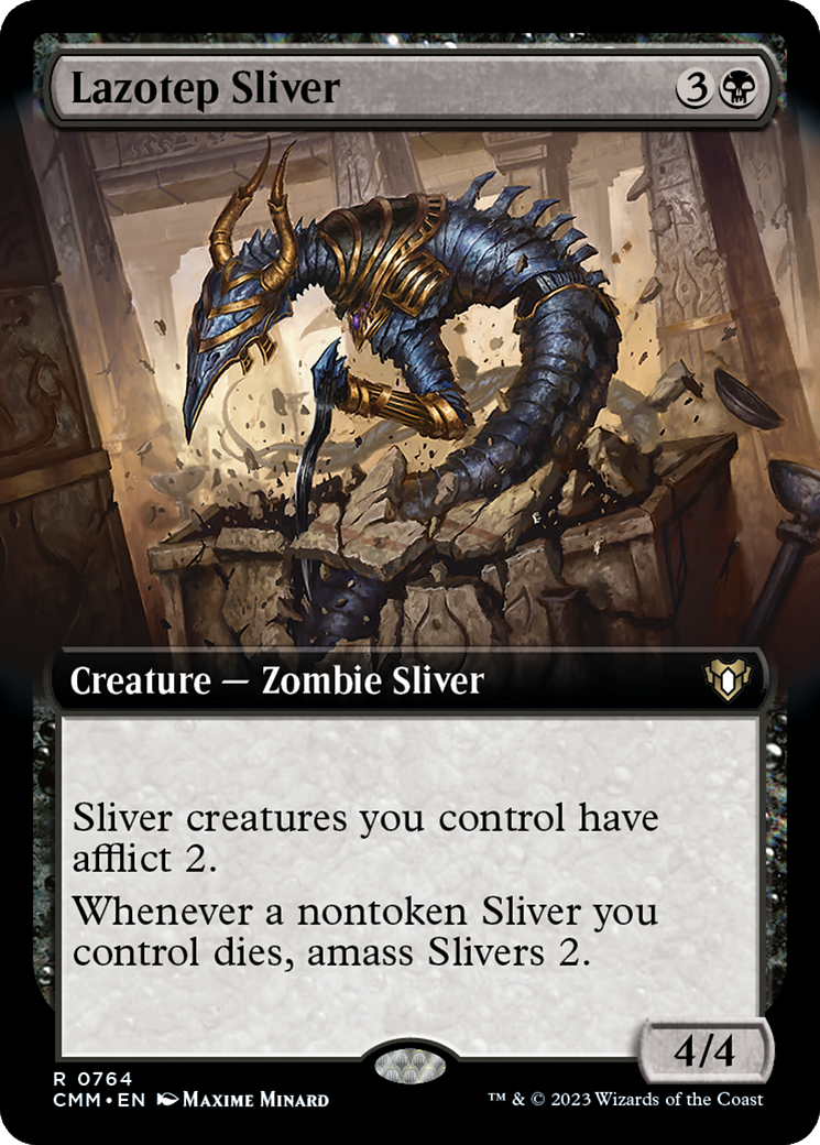 Lazotep Sliver (Extended Art) [Commander Masters] | Gear Gaming Bentonville