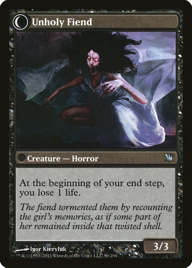 Cloistered Youth // Unholy Fiend [Innistrad] | Gear Gaming Bentonville