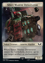 Soldier (002) // Space Marine Devastator Double-Sided Token (Surge Foil) [Warhammer 40,000 Tokens] | Gear Gaming Bentonville
