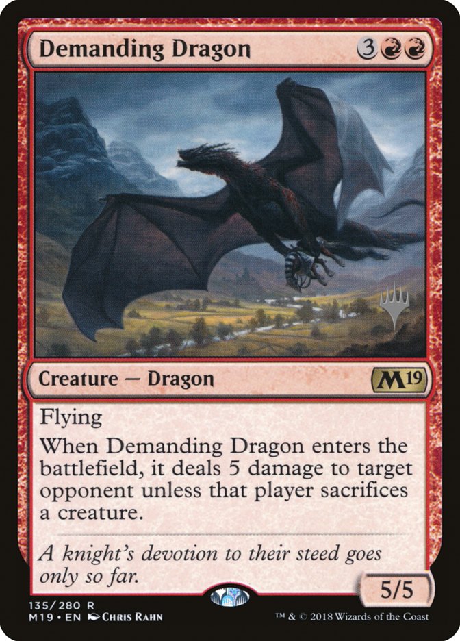 Demanding Dragon (Promo Pack) [Core Set 2019 Promos] | Gear Gaming Bentonville