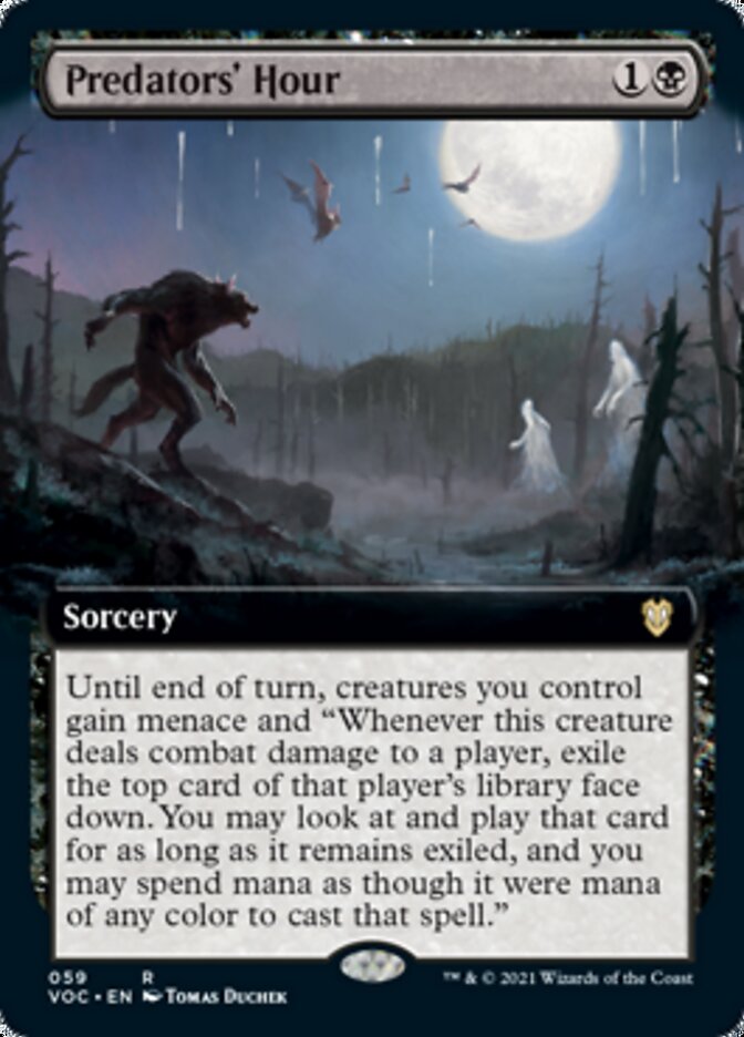 Predators' Hour (Extended Art) [Innistrad: Crimson Vow Commander] | Gear Gaming Bentonville