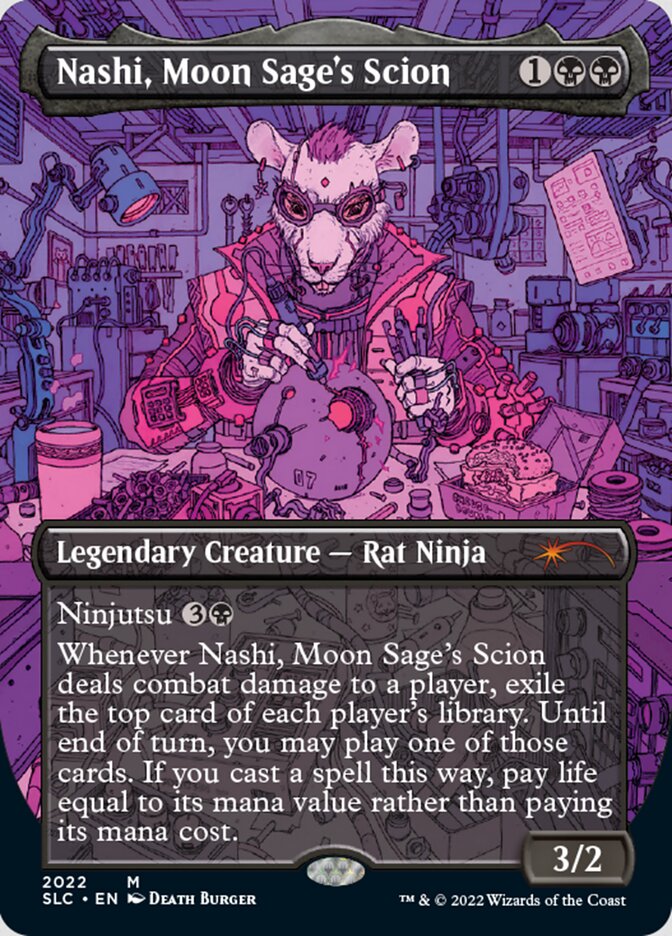 Nashi, Moon Sage's Scion (Borderless) [Secret Lair Countdown Kit] | Gear Gaming Bentonville