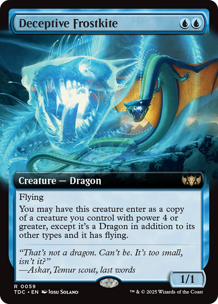 Deceptive Frostkite (Extended Art) [Tarkir: Dragonstorm Commander] | Gear Gaming Bentonville