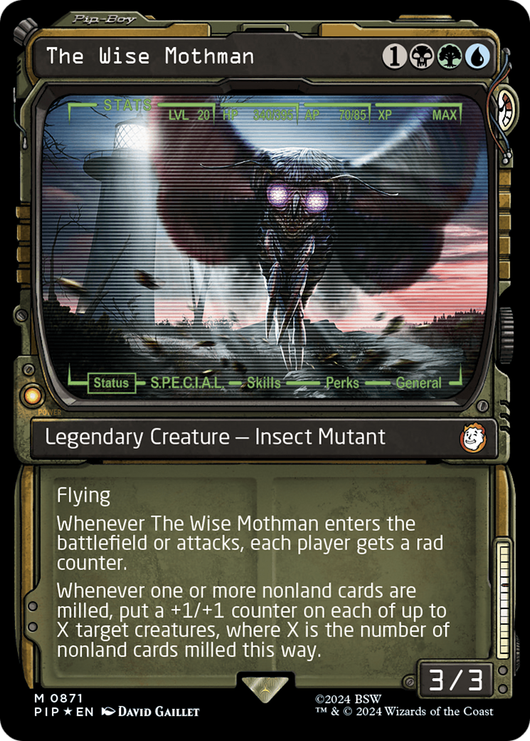 The Wise Mothman (Showcase) (Surge Foil) [Fallout] | Gear Gaming Bentonville