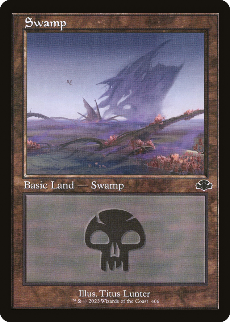 Swamp (406) (Retro) [Dominaria Remastered] | Gear Gaming Bentonville