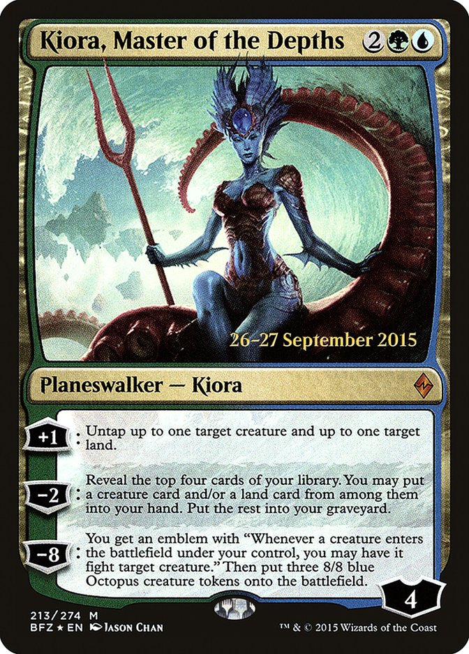 Kiora, Master of the Depths [Battle for Zendikar Prerelease Promos] | Gear Gaming Bentonville