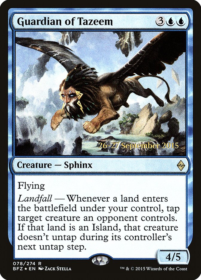 Guardian of Tazeem [Battle for Zendikar Prerelease Promos] | Gear Gaming Bentonville