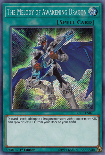The Melody of Awakening Dragon [LCKC-EN028] Secret Rare | Gear Gaming Bentonville