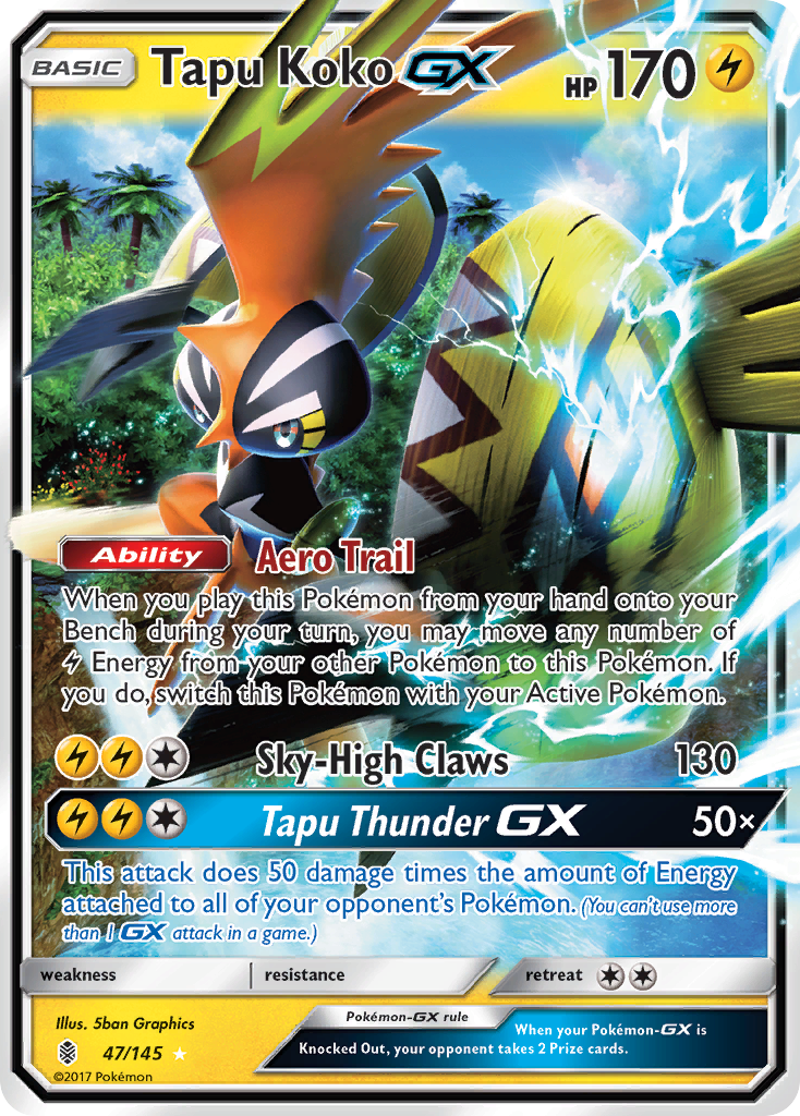 Tapu Koko GX (47/145) [Sun & Moon: Guardians Rising] | Gear Gaming Bentonville