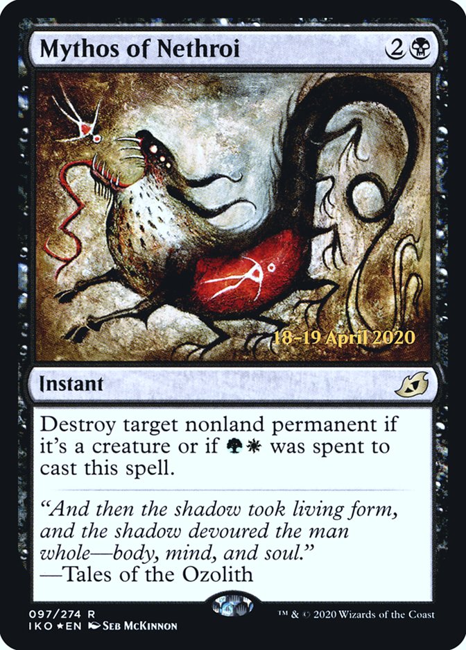Mythos of Nethroi [Ikoria: Lair of Behemoths Prerelease Promos] | Gear Gaming Bentonville