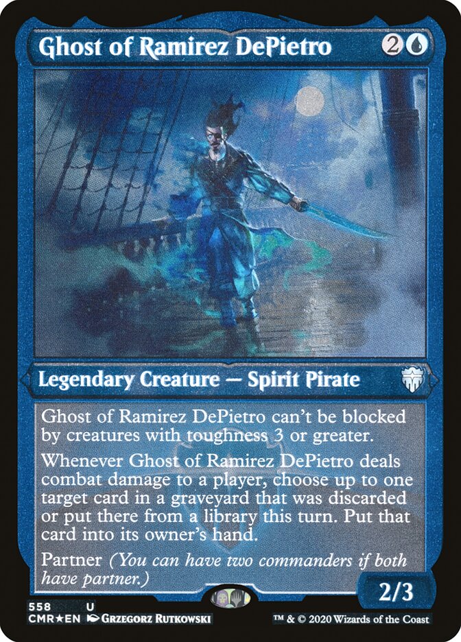 Ghost of Ramirez DePietro (Etched) [Commander Legends] | Gear Gaming Bentonville