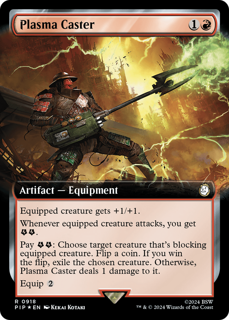 Plasma Caster (Extended Art) (Surge Foil) [Fallout] | Gear Gaming Bentonville