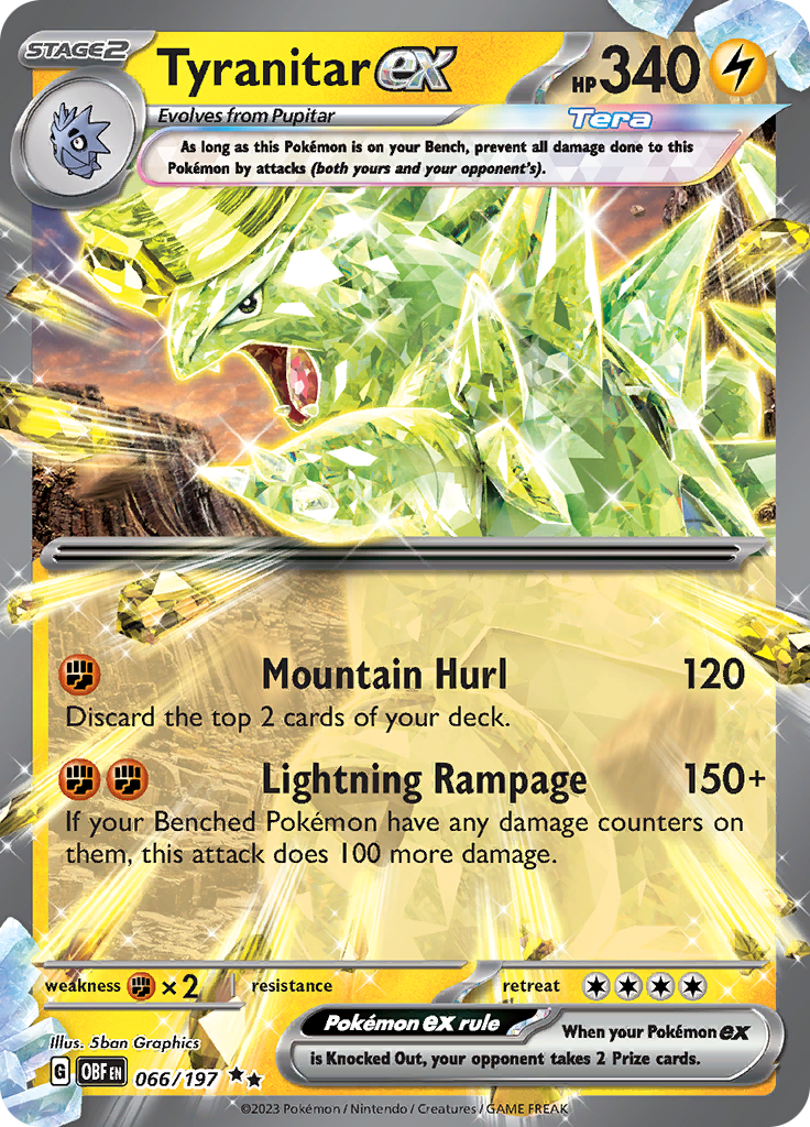 Tyranitar ex (066/197) [Scarlet & Violet: Obsidian Flames] | Gear Gaming Bentonville