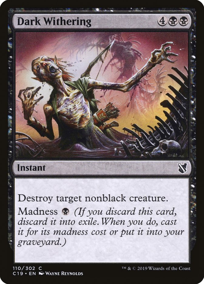 Dark Withering [Commander 2019] | Gear Gaming Bentonville