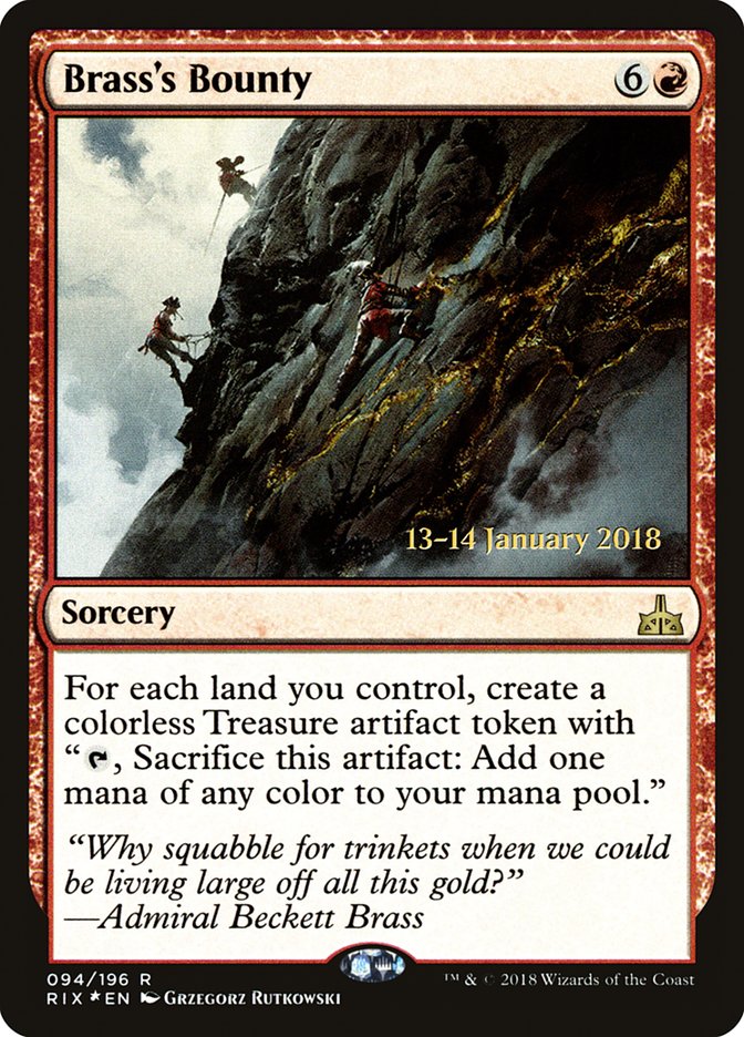 Brass's Bounty [Rivals of Ixalan Prerelease Promos] | Gear Gaming Bentonville