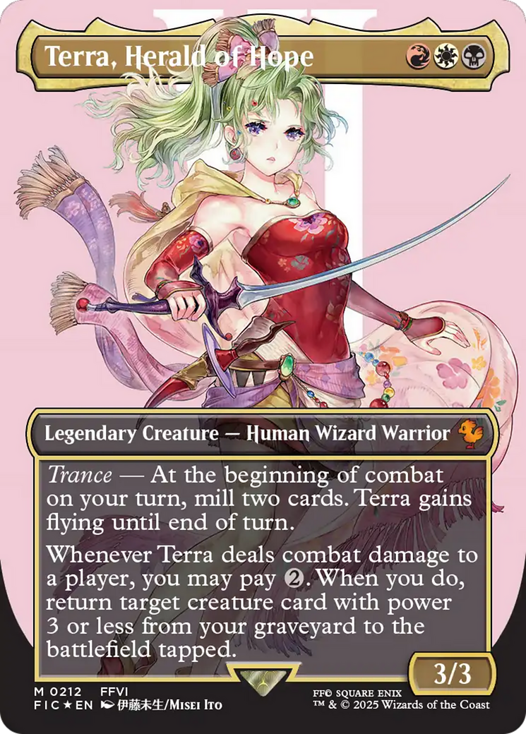 Terra, Herald of Hope (Borderless) (Surge Foil) [FINAL FANTASY Commander] | Gear Gaming Bentonville