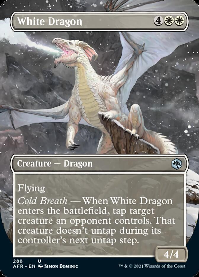 White Dragon (Borderless Alternate Art) [Dungeons & Dragons: Adventures in the Forgotten Realms] | Gear Gaming Bentonville