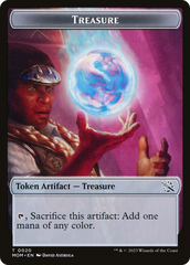 Treasure (20) // Teferi Akosa of Zhalfir Emblem Double-Sided Token [March of the Machine Tokens] | Gear Gaming Bentonville