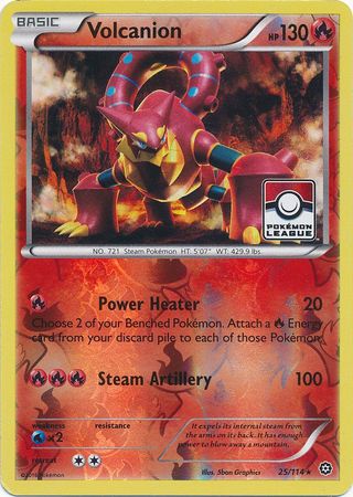 Volcanion (25/114) (League Promo) [XY: Steam Siege] | Gear Gaming Bentonville