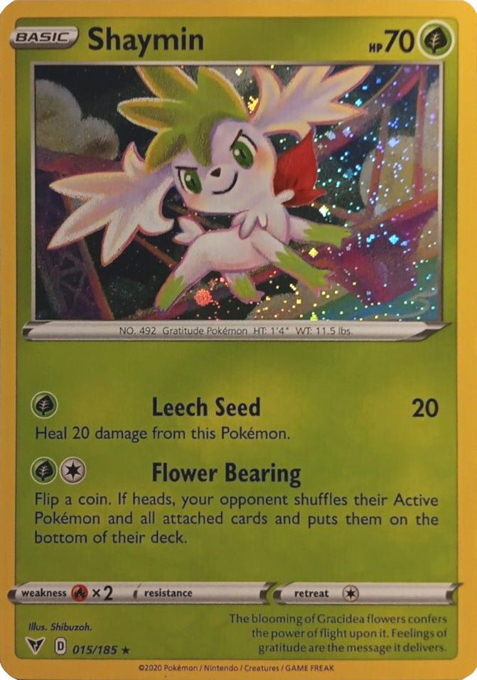 Shaymin (015/185) (Cosmos Holo) [Sword & Shield: Vivid Voltage] | Gear Gaming Bentonville