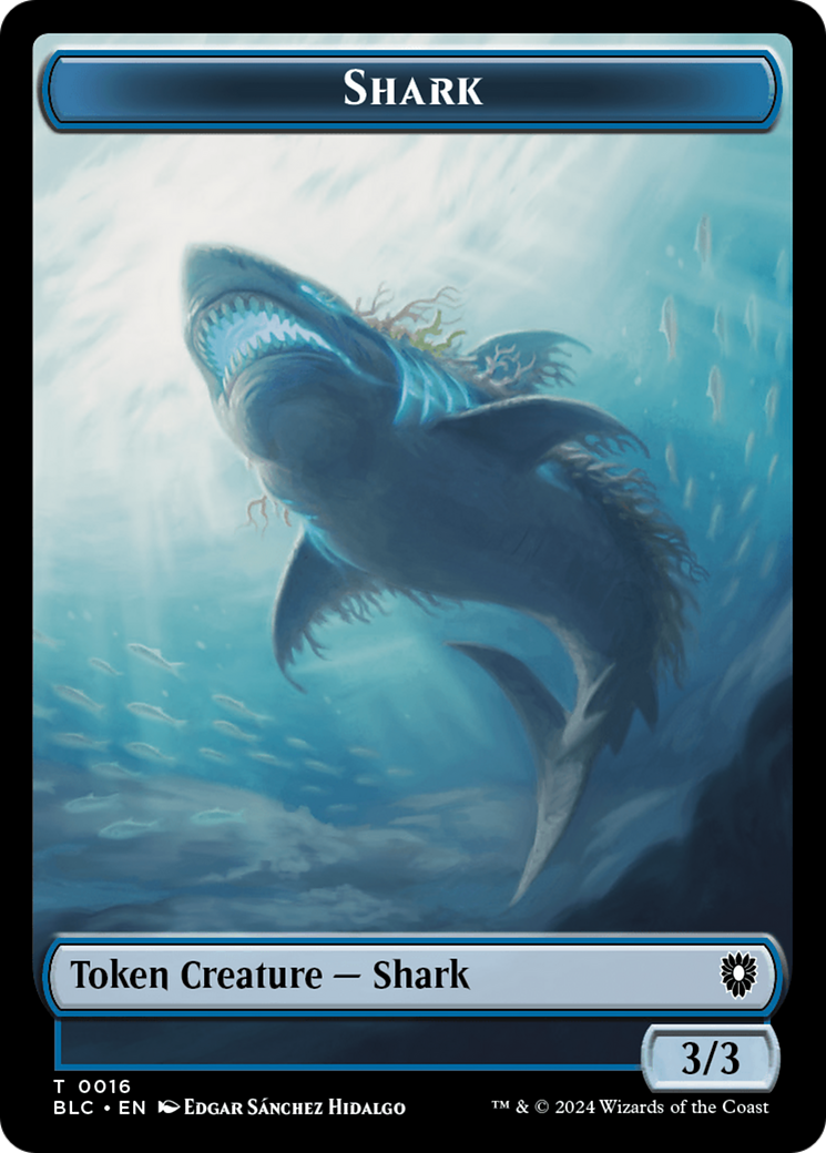 Bird (011) // Shark Double-Sided Token [Bloomburrow Commander Tokens] | Gear Gaming Bentonville