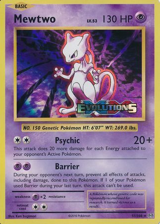 Mewtwo (51/108) (XY Evolutions Prerelease) [XY: Black Star Promos] | Gear Gaming Bentonville