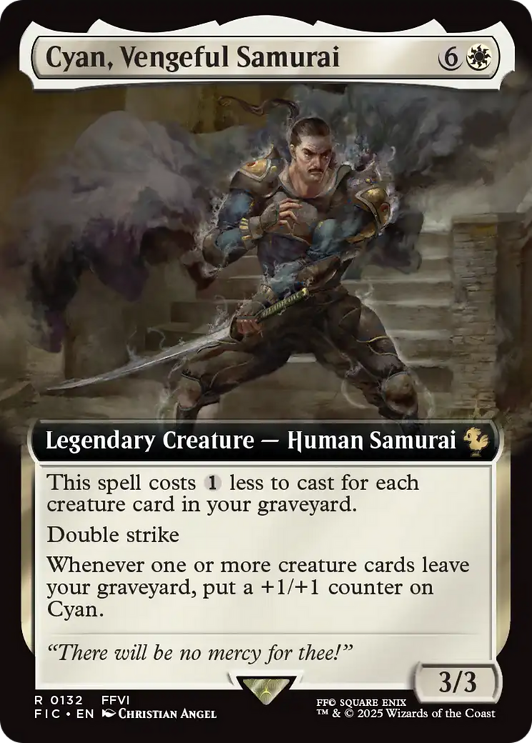 Cyan, Vengeful Samurai (Extended Art) [FINAL FANTASY Commander] | Gear Gaming Bentonville