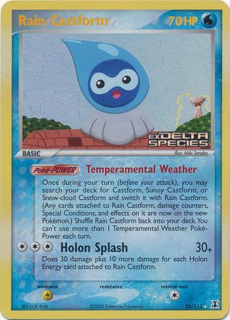 Rain Castform (26/113) (Stamped) [EX: Delta Species] | Gear Gaming Bentonville